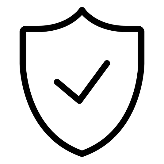 Schildsymbol mit Häkchen – Icon für Tocopherol/Antioxidantien